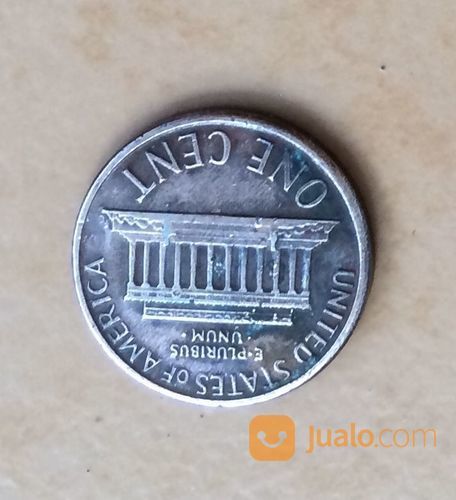 Uang Koin Kuno Amerika 0ne Cent - Gambar Lincoln - Liberty - 1988