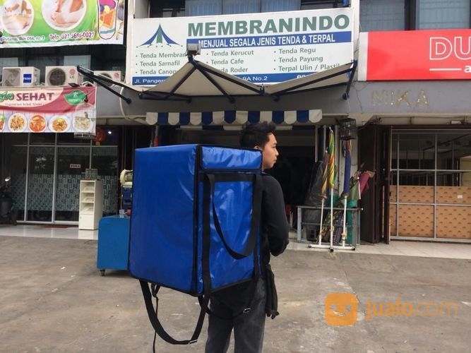 Tas Delivery Biru Polos