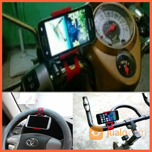 Holder Jepit Hp Sepeda Motor Mobil