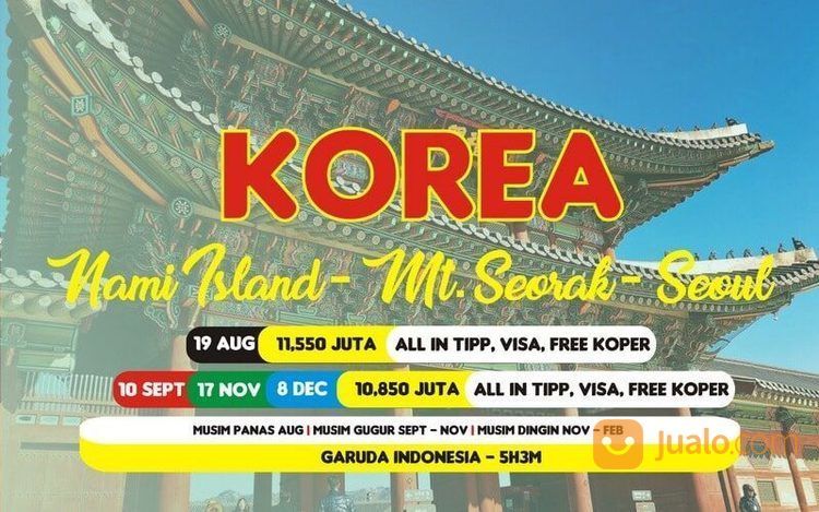 Paket Tour Wisata Korea 5 Hari