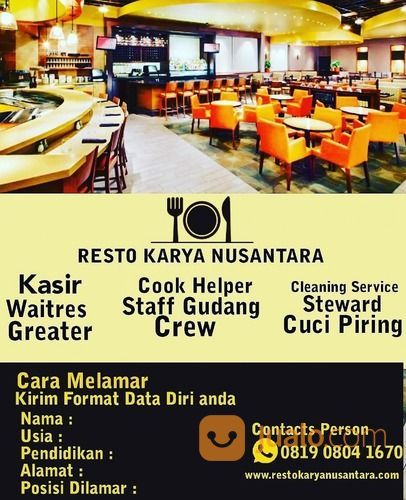 Download Lowongan Kerja Restoran Jakarta 2021 Images