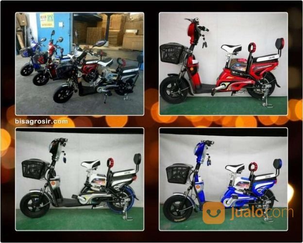 Sepeda Listrik Super Rider Bike Elektrik Earth Gold Ban Tubles