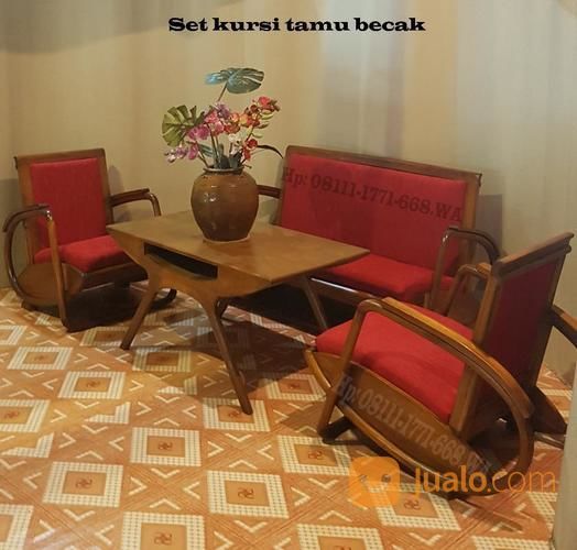Kursi Becak / Bemo Antik Kayu Jati