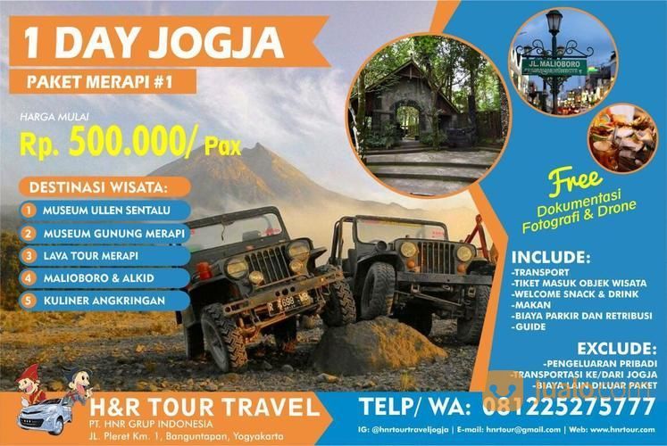 Paket Wisata One Day Merapi Di Kota Yogyakarta, Yogyakarta | Jualo.com