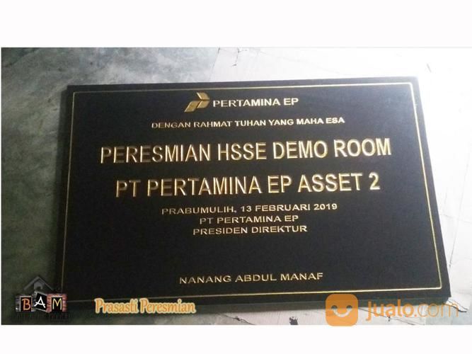 Jasa Pembuatan Prasasti Peresmian