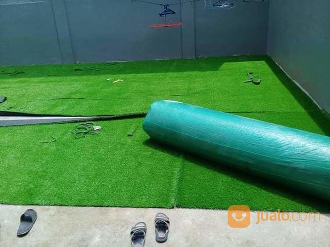 Rumput Sintetis Lantai Outdoor Pemasangan Dengan Lem Fox