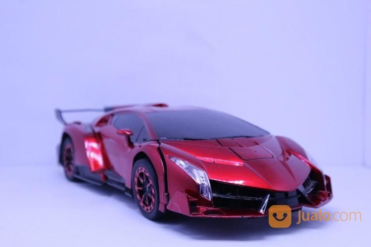 Mainan Mobil Robot Remote Control Transformer Lamborghini Bugatti Veyron