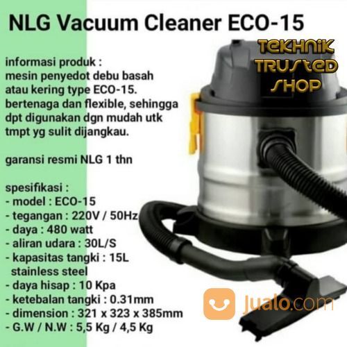 Vacuum Cleaner Mesin Penghisap Debu Tangki Stainless 15L/NLG.ECO-15 di