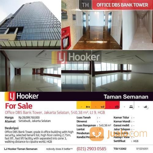 Office DBS Bank Tower, Jakarta Selatan, 540,38 M, Lt 9, HGB