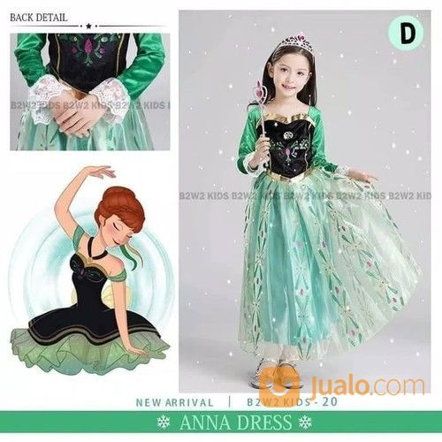 dress frozen anak