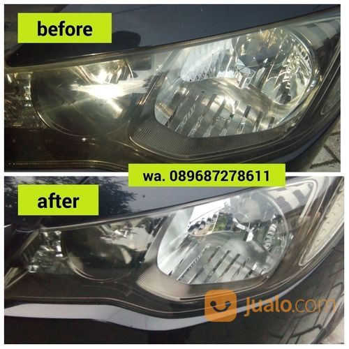 Poles Kaca Lampu Mobil / Kaca Depan Sopir Kembali Clink di Kota Malang