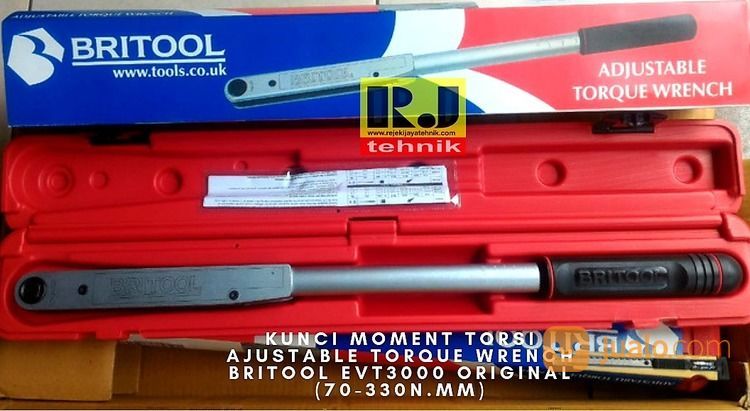 Kunci Moment Torsi Ajustable Torque Wrench Britool EVT3000 Original (70-330N.Mm)