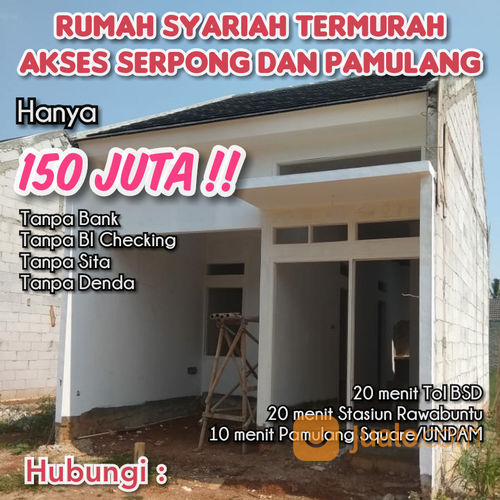 Rumah Syariah Murahhh 150 Juta Di Pamulang Dp 45jt Tangerang Jualo