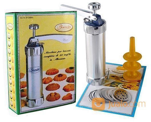 Machine à Biscuits Avec 20 Moules Et 4 Douilles - Presse à Biscuits Manuelle - Pour Sablés, Cookies - Facile à Nettoyer