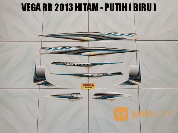 Striping Vega RR 2013 Hitam - Putih ( Biru )