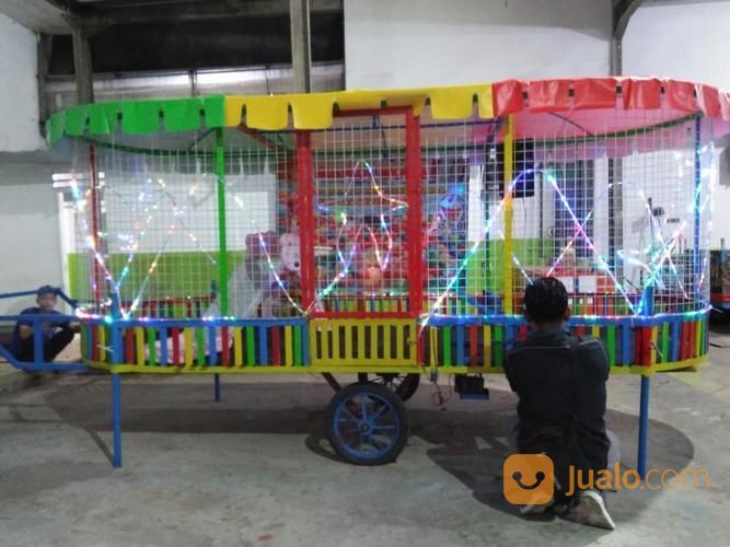 Mandi Bola Gerobak Odong Odong Kereta Full Lampu Hias