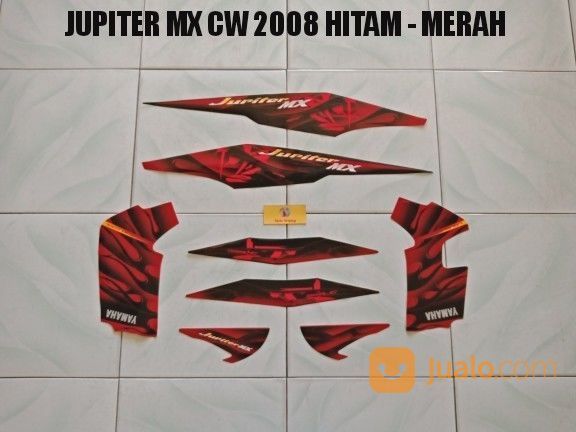 Striping Jupiter Mx Cw 2008 Hitam Merah Jambi Jualo