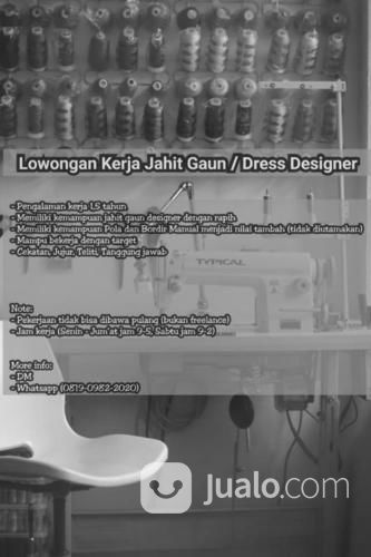 Lowongan Kerja Jahit Gaun Dress Designer Jakarta Selatan Jualo