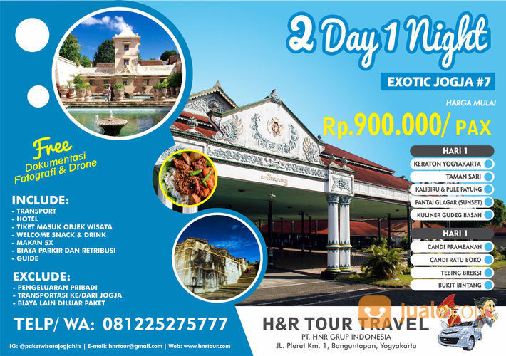 PAKET WISATA 2H1M JOGJA EXOTIC 7