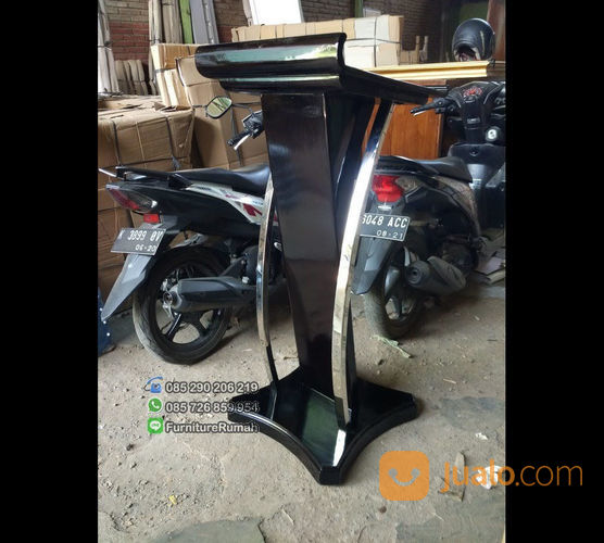 Podium Jati Stock Minimalis Stainles Lengkung Samping Saja