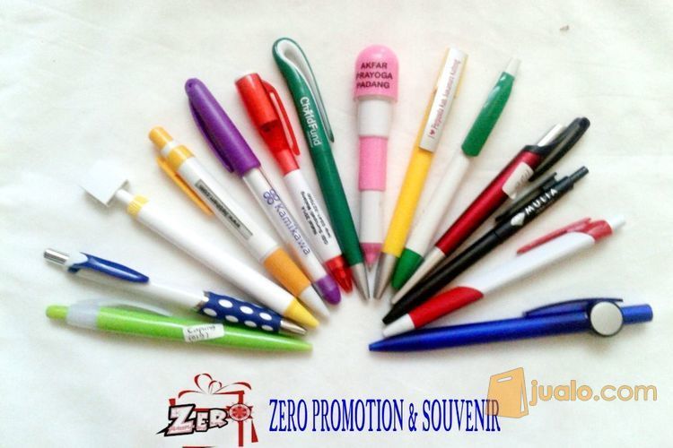 Pulpen plastik promosi bisa di sablon logo / insert paper