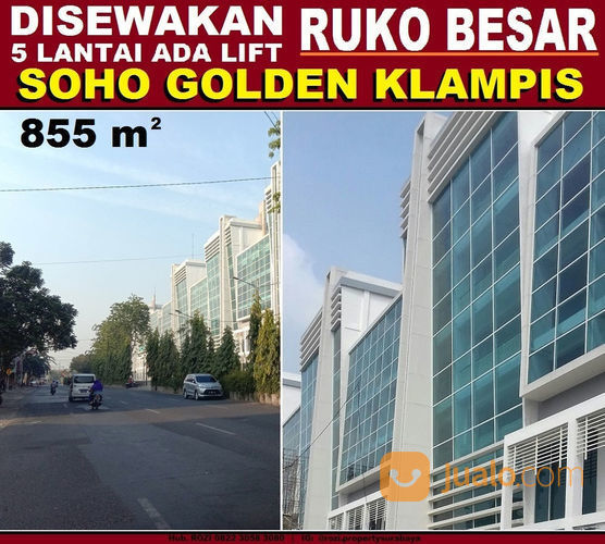 Ruko SOHO GOLDEN Klampis 5Lt Ada LIFT Dkt AR.Hakim Kertajaya Manyar Cck Kantor BARU