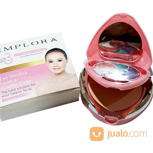 IMPLORA COMPLETE BEAUTY CARE BEDAK EYESHADOW LIPSTICK IMPLORA 3IN1