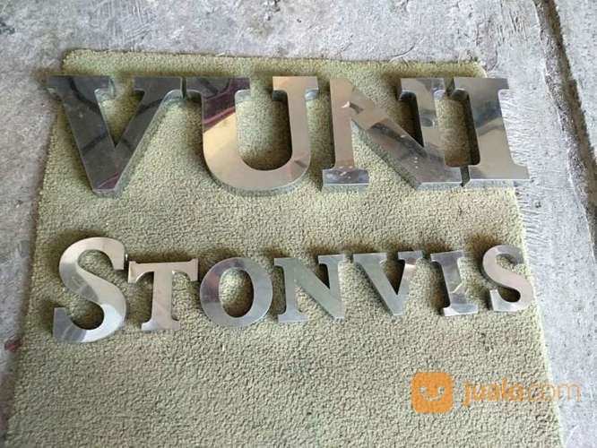 Huruf Timbul Stainless Untuk Nomor Huruf