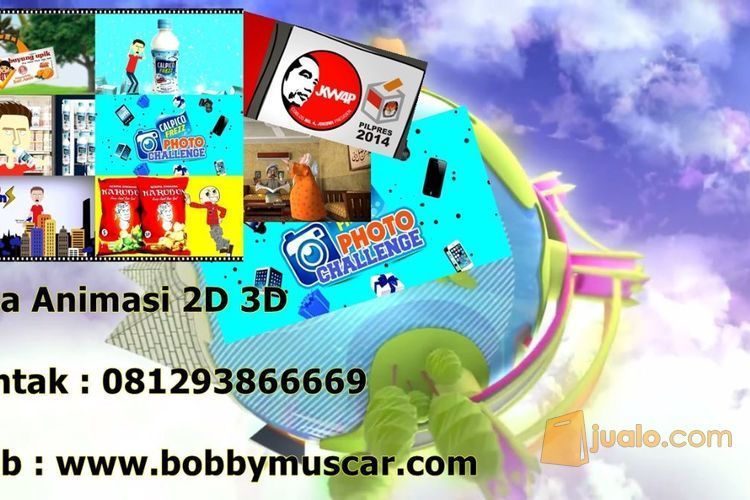 Jasa Pembuatan  Video animasi  2D  3D Produk Iklan Tvc 