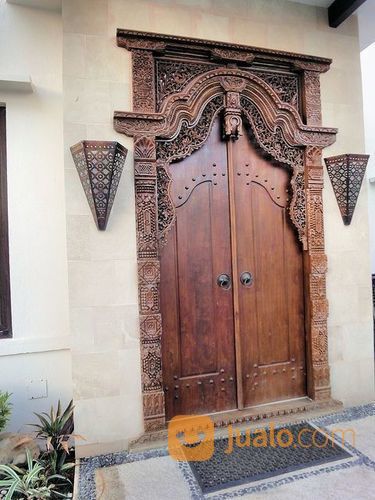 Pintu Gebyok Ukir Model Rumah Klasik Bahan Kayu Jati Tua | Bandar Lampung | Jualo
