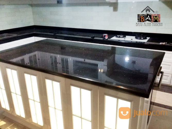 granit marmer top table kitchen set palembang