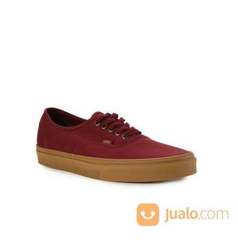 vans authentic maroon gum sole