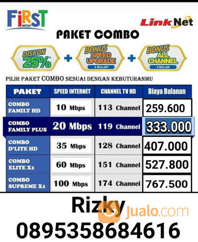 Wifi Unlimited First Media Tangerang Selatan Jualo