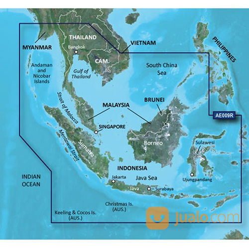 Garmin GPS Map 585 Navigasi+ Sounder Include Peta Laut Bluechart Asia