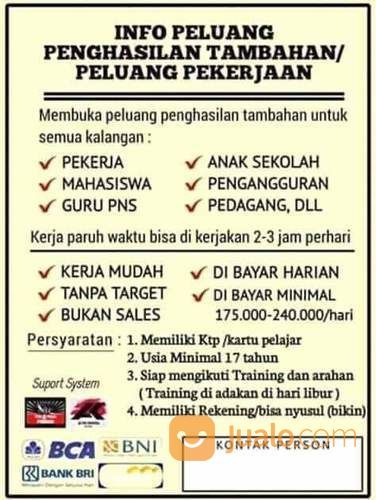 Info Part Time Untuk Mahasiswa Pelajar Dan Ibu Rumah Tangga Daerah Bandung Dsk Bandung Jualo