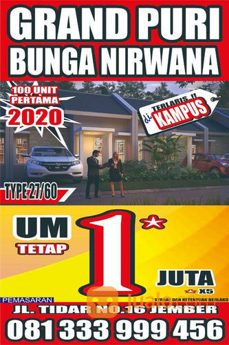 RUMAH JEMBER GRAND PURI BUNGA NIRWANA SUMBERSARI