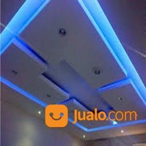 PASANG PLAFON/PARTISI GYPSUM/PVC + KUSEN JENDELA PINTU ALUMUNIUM + CANOPY BAJA RINGAN + CAT MOTIF