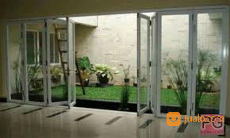 PASANG PLAFON/PARTISI GYPSUM/PVC + KUSEN JENDELA PINTU ALUMUNIUM + CANOPY BAJA RINGAN + CAT MOTIF