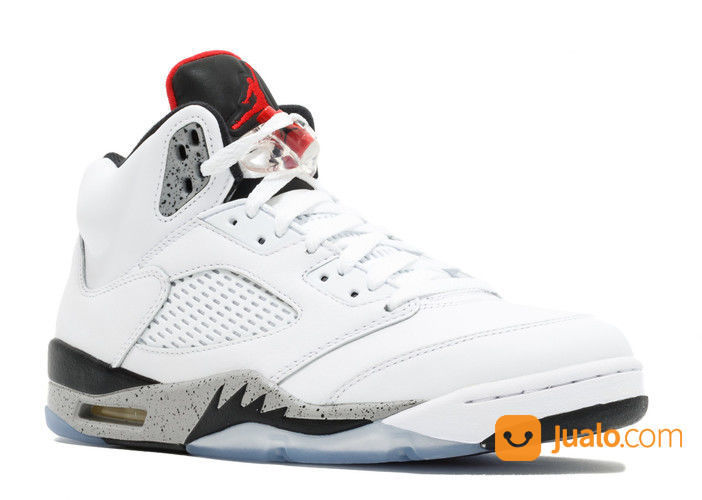 nike air jordan 5 retro white cement