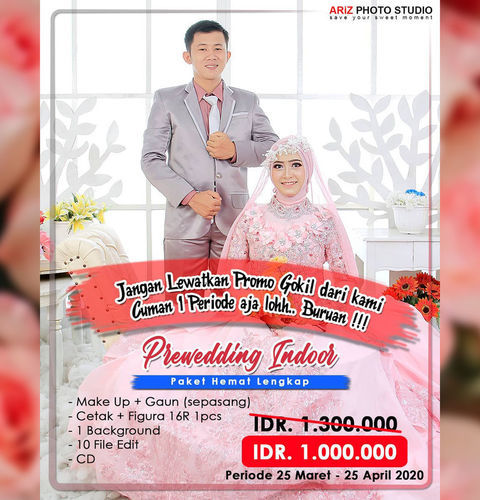 Ariz Photo Studio Prewedding Indoor Promo Surabaya Jualo