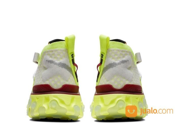 nike react ispa platinum tint team red & volt