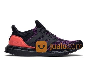 ultra boost core black active purple shock red