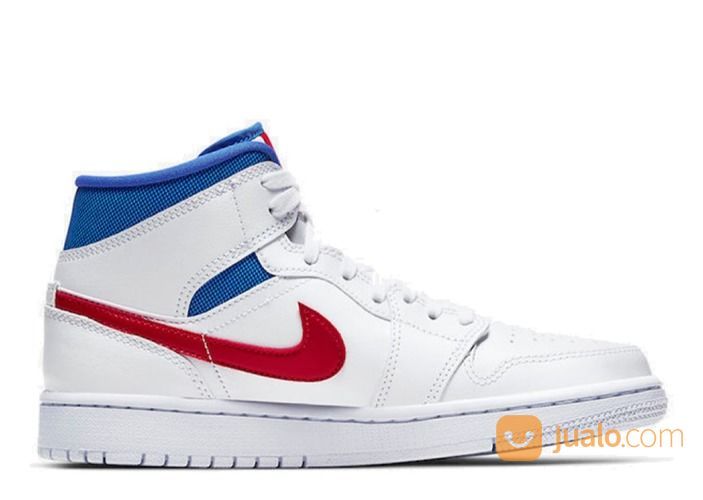 nike jordan 1 mid white red