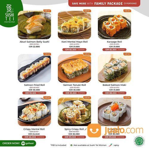 Sushi Tei Menu Baru order via GoFood atau Takeaway Jakarta Selatan