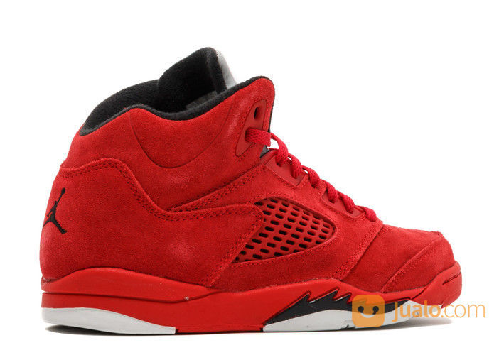 nike air jordan 5 retro red suede