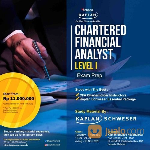 Kelas Persiapan Cfa Chartered Financial Analyst Cfa Level 1 Preparation Jakarta Selatan Jualo