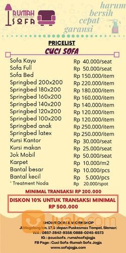 Sofa 3 2 1 (Cuci Sofa Murah Jogja, Harga Per Seat)