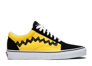 charlie brown vans yellow and black