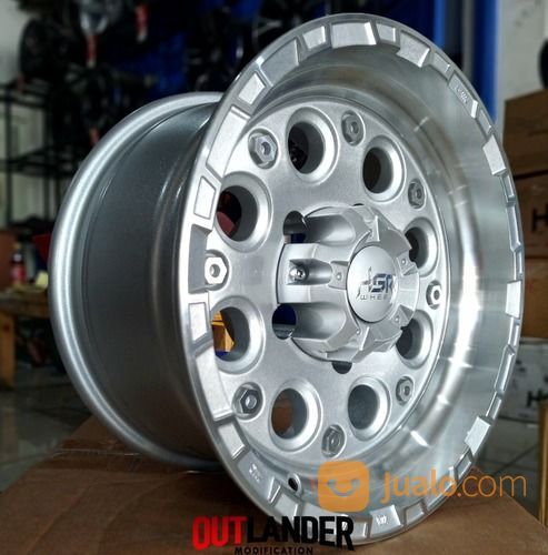 Velg Ring 15 Lebar 8 Pcd 5x139,7 Tipe Duffy Warna Silver Mobil JImny Katana Feroza Escudo Taft