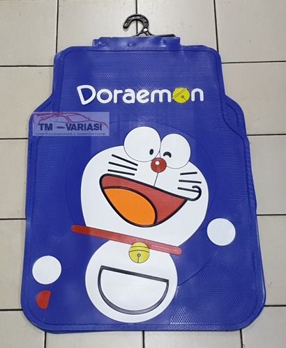 Karpet Mobil Universal Motif Doraemon Full Body Dasar Biru